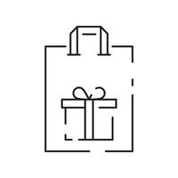 jul gåva linje ikon. linjär enkel webb ikoner sådan som rabatt kuponger, köpa och skicka gåva vektor stroke. handla Lycklig ny år och födelsedag.