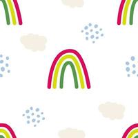 boho ljusa regnbågar sömlösa mönster. vektor illustration