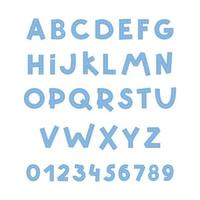 spår väg barn blå alfabetet. skandinavisk stil. vektor