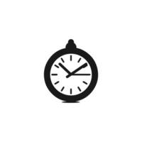 ein Logo von Uhr Symbol Vektor Design Uhr Silhouette isoliert schwarz Design