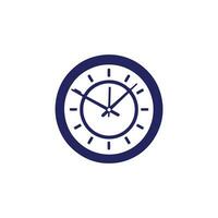 Logo von Uhr Symbol Vektor Silhouette isoliert Design Zeit Konzept Blau Uhr