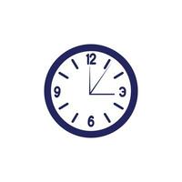 Logo von Uhr Symbol Vektor Silhouette isoliert Design Zeit Konzept Blau Symbol