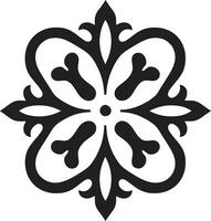 exquisit Symmetrie Arabisch Logo Design mit Blumen Arabisch Schätze enthüllt schwarz Blumen- Fliesen vektor