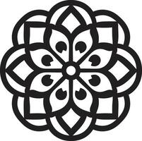 exquisit Arabeske Kunst schwarz Vektor Emblem Arabisch Schätze im Detail Blumen- Fliesen Logo