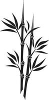 Vektor Kunst im einfarbig schwarz Bambus Pflanze Logo natürlich Ruhe Bambus im schwarz Vektor Symbol
