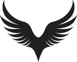 elegant Engel Botschafter stilvoll Engel Flügel Symbol majestätisch Flug Majestät emblematisch göttlich Emblem vektor