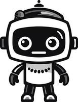 ebon verkställare en kompakt robot ikon mycket liten trooper en mini vektor robot symbol