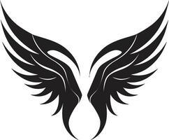 ädel emblem av himmelskt skönhet symbolisk konst elegant änglalik ambassadör eleganta ängel vingar symbol vektor
