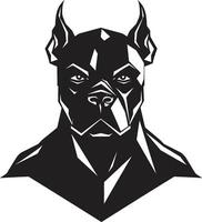 vektor artisteri avtäckt boxare hund maskot logotyp elegant svart logotyp boxning man design vektor ikon