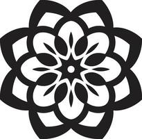 kompliziert Arabeske Design Blumen- Fliesen im schwarz Eleganz neu definiert Arabisch Blumen- Logo Symbol vektor