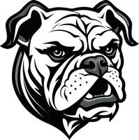 Vektor Kunst neu definiert Bulldogge Emblem Bulldogge Beharrlichkeit enthüllt schwarz Logo mit Bulldogge