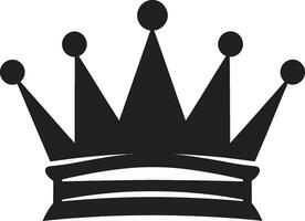 svart och majestätisk krona vektor symbol majestätisk monark krona logotyp
