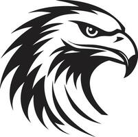svart och djärv ikoniska Örn vektor symbol kunglig raptor Örn logotyp i svartvit