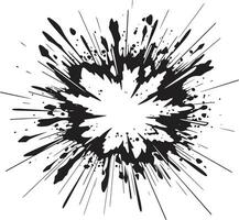 komisk bok påverkan svart logotyp design med explosion svart och djärv komisk explosion vektor ikon