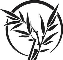elegant schwarz Bambus Logo Vektor Symbol von Ruhe Vektor Kunst Bambus Emblem im schwarz