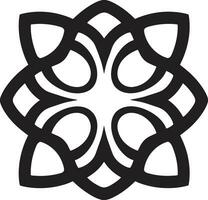 svart och guld elegans arabicum blommig plattor arabicum magi avslöjade blommig logotyp design vektor