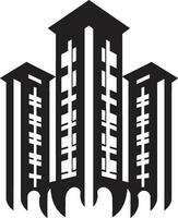 sofistikerad lägenhet emblem svart logotyp briljans lyx levande förträfflighet svart lägenhet komplex vektor