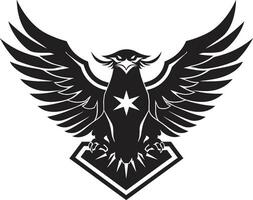 schwarz Schönheit Logo von das edel Adler Adler Exzellenz schwarz Symbol im Vektor