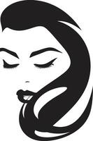 geformt Schönheit schwarz weiblich Gesicht Emblem im einfarbig zeitlos locken schwarz Gesicht Vektor Symbol mit Frauen Profil