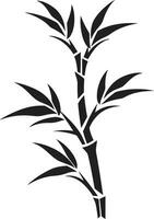 schwarz und Grün Harmonie mit schwarz majestätisch Bambus Logo Zen Garten Charme im schwarz still Emblem mit Bambus im Vektor