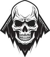 unheimlich Schädel Vektor ein dunkel Symbol von Tod gotisch Schädel Emblem mysteriös Vektor Design