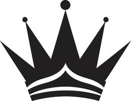 vektor artisteri avtäckt krona emblem kunglig inflytande svart krona ikon i vektor
