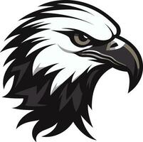 Monarch von das Himmel schwarz Logo mit Adler Symbol schwarz und heftig Adler Vektor Symbol