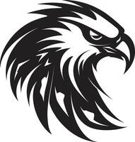 befjädrad majestät svart Örn logotyp vektor ikon stigande hög svart Örn design emblem