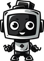 kosmisk cubot en Plats ålder maskot ikon digital dynamo en svart vektor väktare