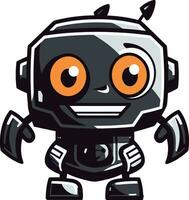 tech titan en trogen robot logotyp design pixel paladin eleganta mini robot symbol vektor