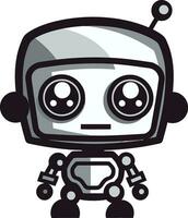 kosmisk cubot en trogen väktare ikon bläck svart innovatör en robot vektor maskot