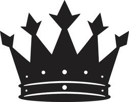 schwarz und Fett gedruckt Krone Vektor Symbol ikonisch Souveränität Krone Logo im schwarz