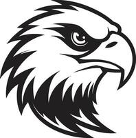 mächtig Raubtier schwarz Adler Symbol im Vektor Antenne Vorherrschaft schwarz Adler Design Logo