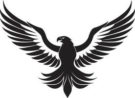 schwarz Schönheit Logo von das edel Adler Adler Exzellenz schwarz Symbol im Vektor