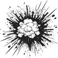 svart och explosiv komisk explosion vektor symbol spännande explosion komisk logotyp i svart