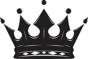 majestätisk monark krona logotyp symbol av royalty svart krona vektor ikon