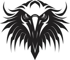 schwarz und majestätisch Adler Vektor Symbol Flügel von Stärke Adler Logo im schwarz