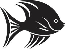 schwarz Kaiserfisch Symbol anmutig Vektor Design majestätisch Kaiserfisch Logo schwarz Vektor Brillanz