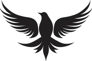 schwarz Taube Vektor Logo mit Text und Kreuz ein Symbol von Vertrauen und hoffen schwarz Taube Vektor Logo mit Text und Sterne ein Symbol von Ambition und Leistung