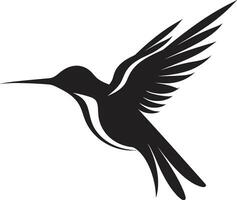 glatt schwarz Kolibri Symbol modern Kolibri Vektor Illustration