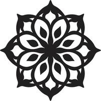 geometrisch Exzellenz Arabisch Blumen- Symbol im Vektor Arabeske Charme schwarz Logo Design mit Blumen