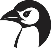 Antarktis Symphonie Pinguine eisig melodisch Design im schwarz Vektor Eleganz im das gefroren Nacht Pinguin Symbol im Monochrome Melodie