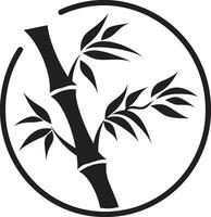 schwarz Schönheit Bambus Pflanze Logo Meisterschaft exquisit botanisch Kunst Bambus im schwarz Vektor