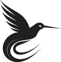 anmutig Kolibri Silhouette Emblem glatt Kolibri Vektor Symbol