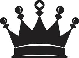 Krone von Unterscheidung schwarz Logo Design schwarz und exquisit Krone Vektor Symbol