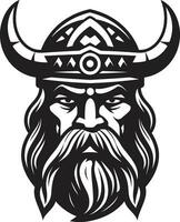 thors triumf en viking symbol av åska krigare tapperhet en eleganta vektor viking väktare