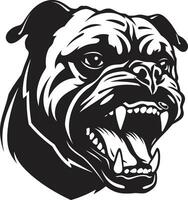 schwarz Schönheit Bulldogge Logo Meisterschaft exquisit Hund Kunst Bulldogge im schwarz Vektor