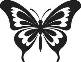 kompliziert Schönheit schwarz Schmetterling Design Flügel von Kompliziertheit im schwarz Schmetterling Symbol vektor