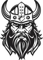 Nordisk Marin en sjöfart viking ikon anfallare av tapperhet en mäktig viking emblem vektor