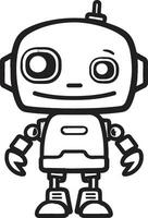 schattig Posten ein stilvoll Roboter Logo Design winzig Techno Titan ein futuristisch Vektor Maskottchen